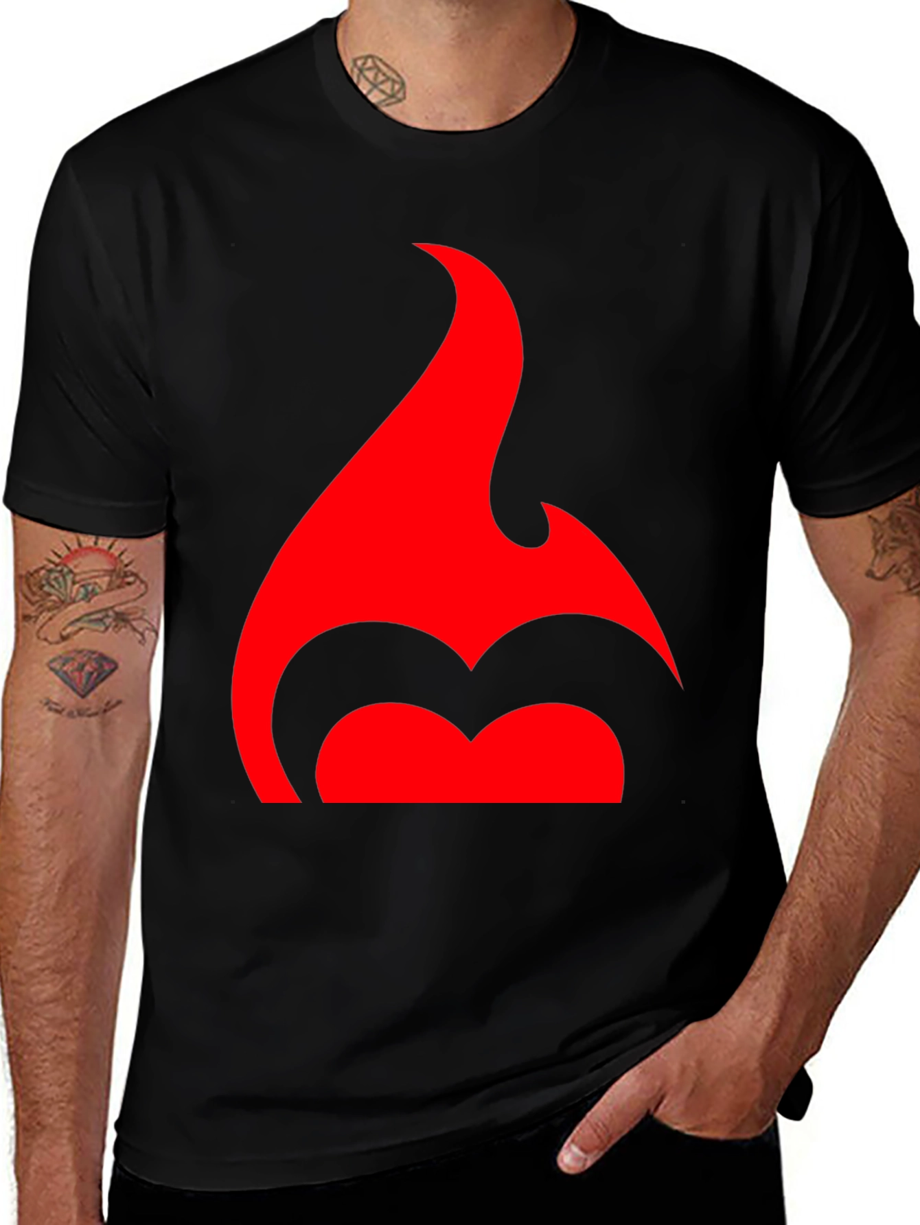 Flame Logo Black T-Shirt