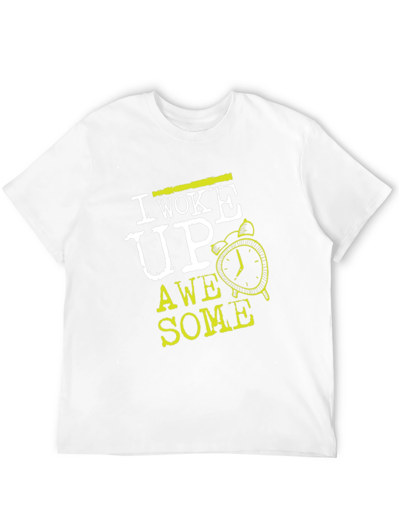 I Woke Up Awesome Black Graphic Tee