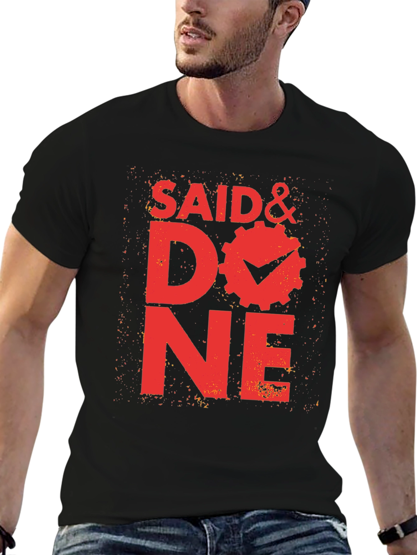 Said & Done Graphic Tee - Black Cotton T-Shirt