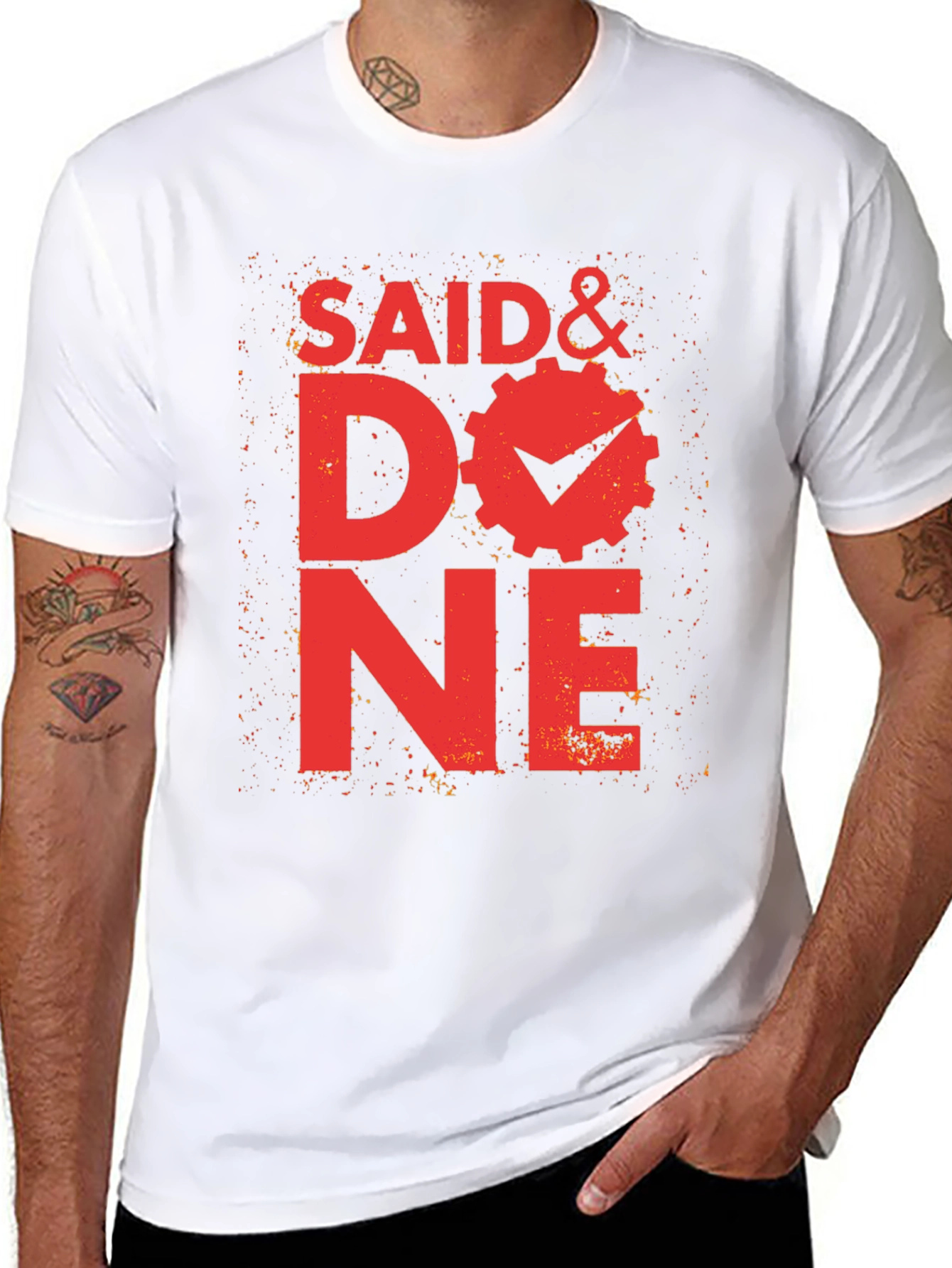 Said & Done Graphic Tee - Black Cotton T-Shirt
