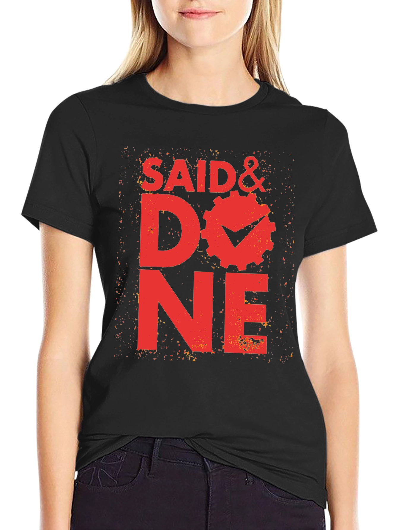 Said & Done Graphic Tee - Black Cotton T-Shirt
