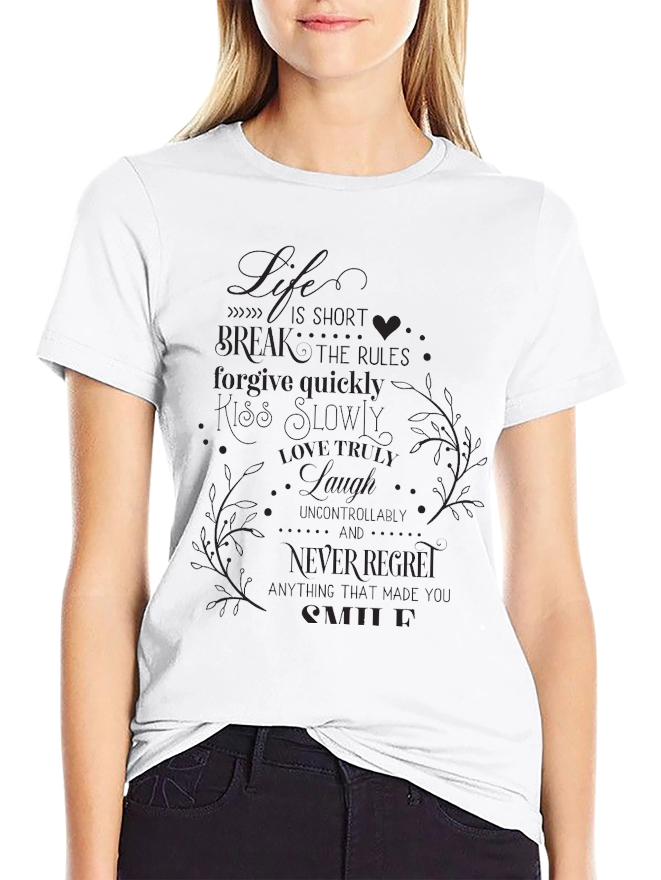 Lifes Short Graphic Tee - Black