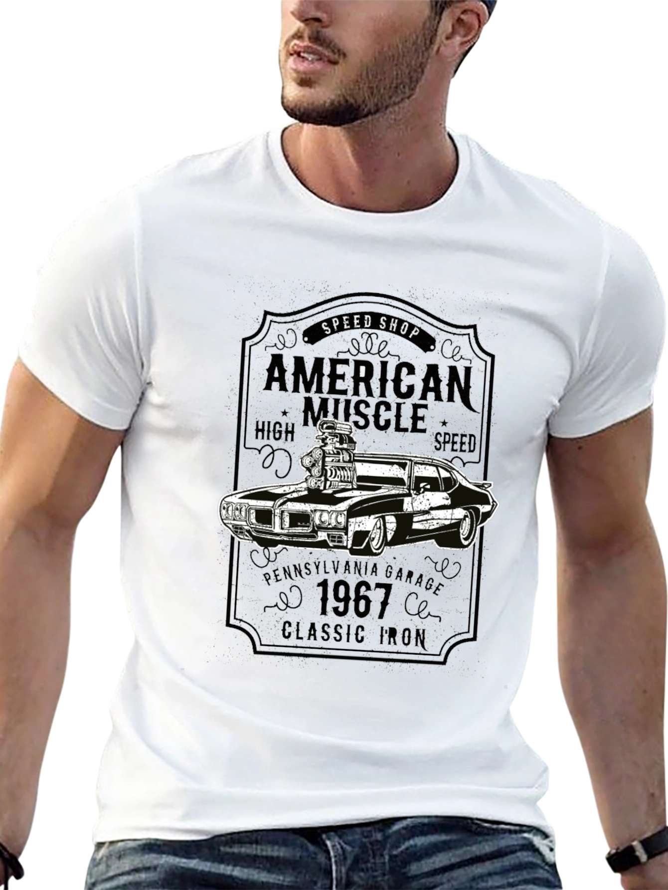 American Muscle Car Graphic T-Shirt
