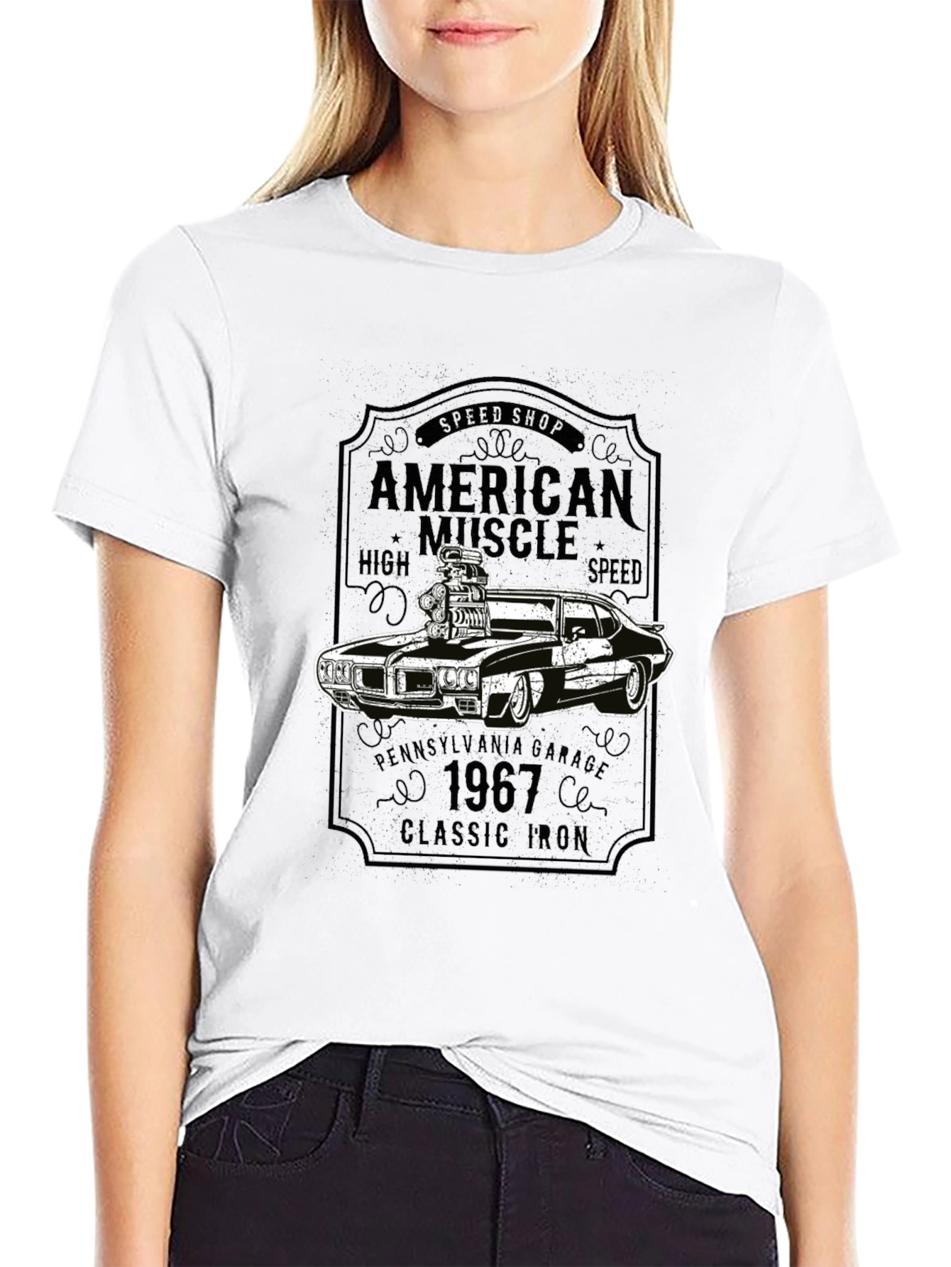 American Muscle Car Graphic T-Shirt