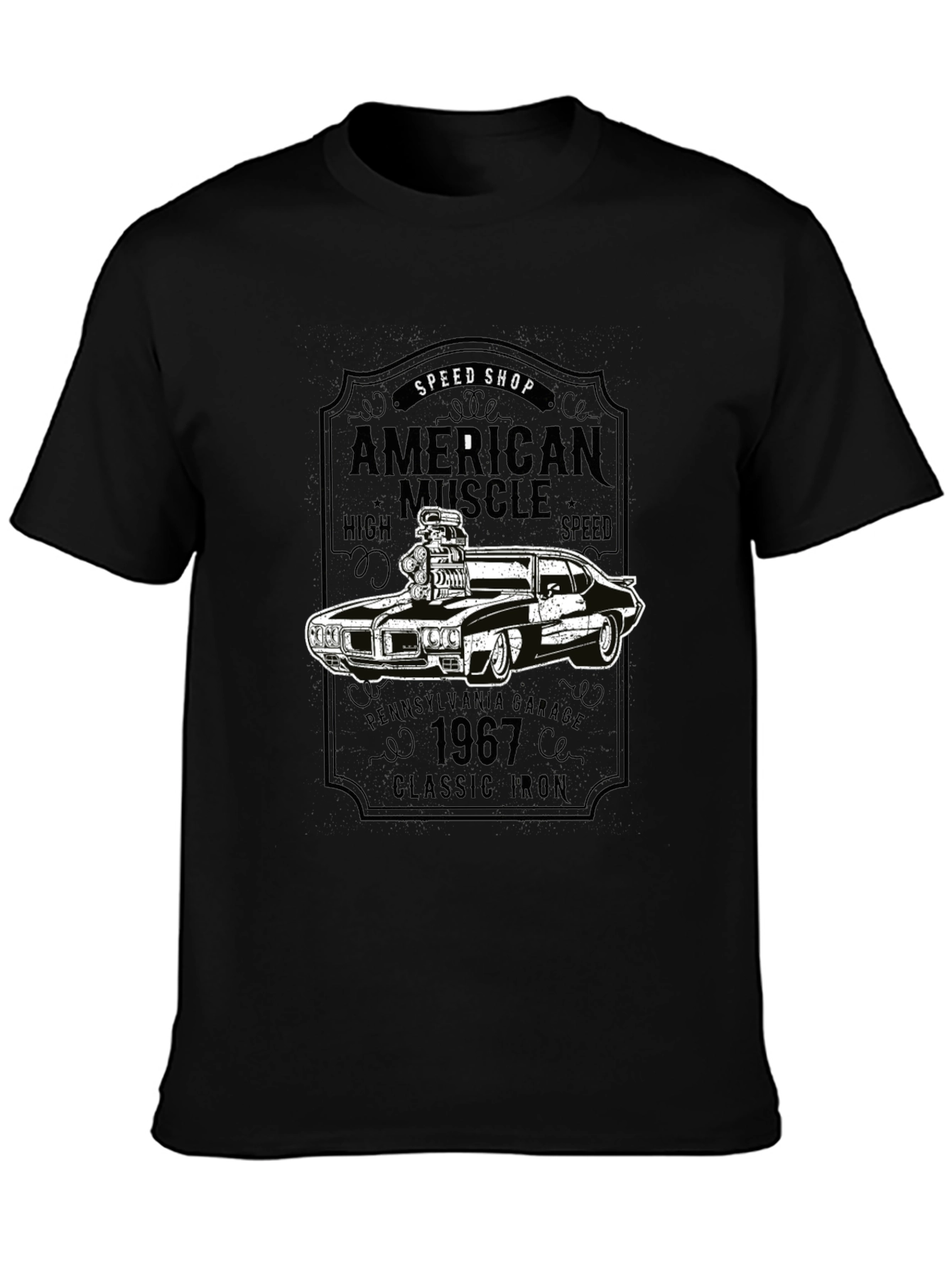 American Muscle Car Graphic T-Shirt
