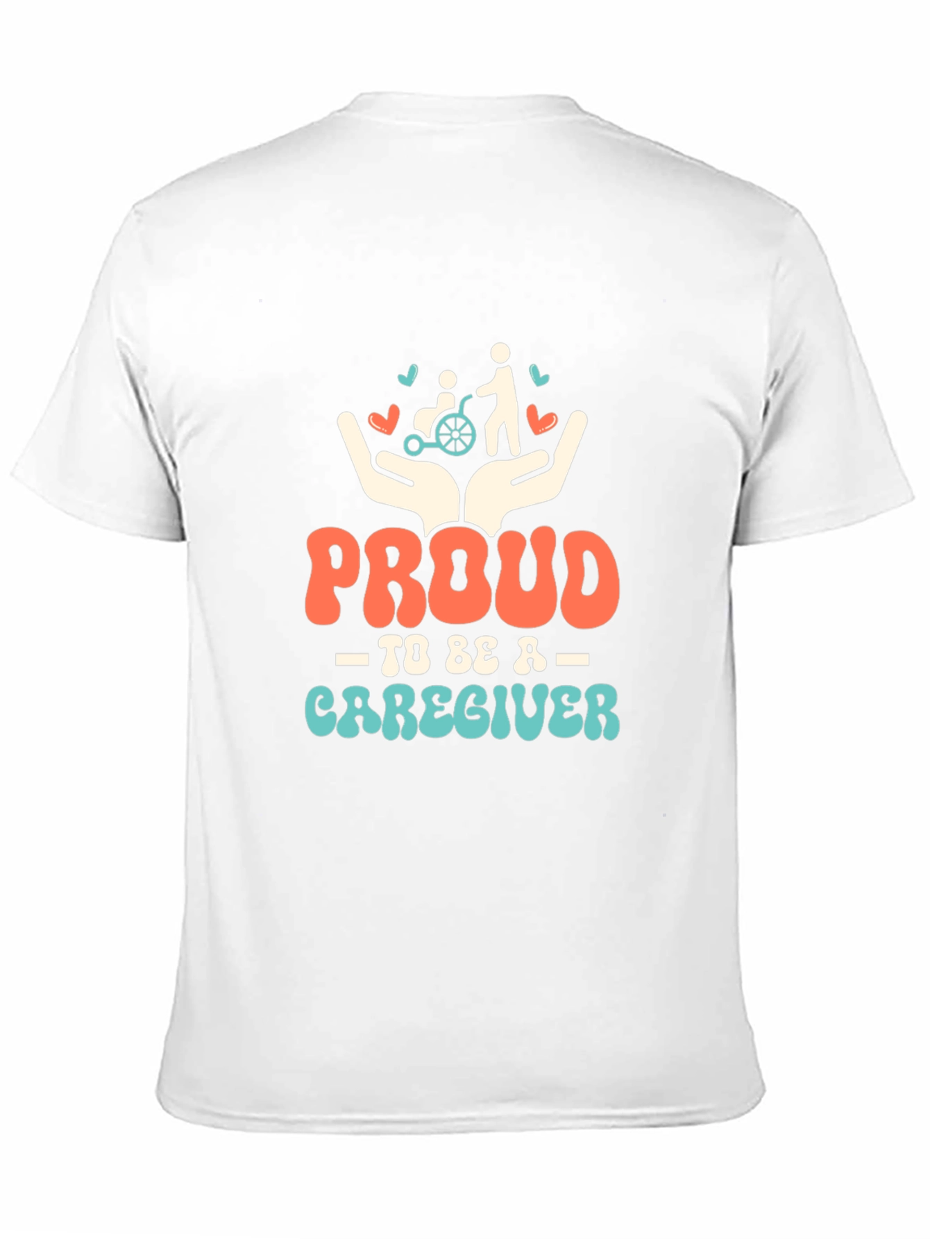 Proud Caregiver Graphic Tee - Black