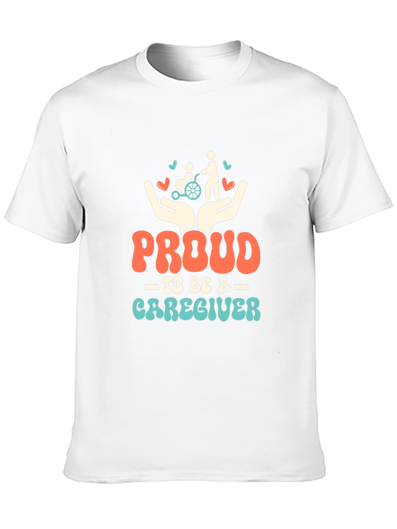Proud Caregiver Graphic Tee - Black