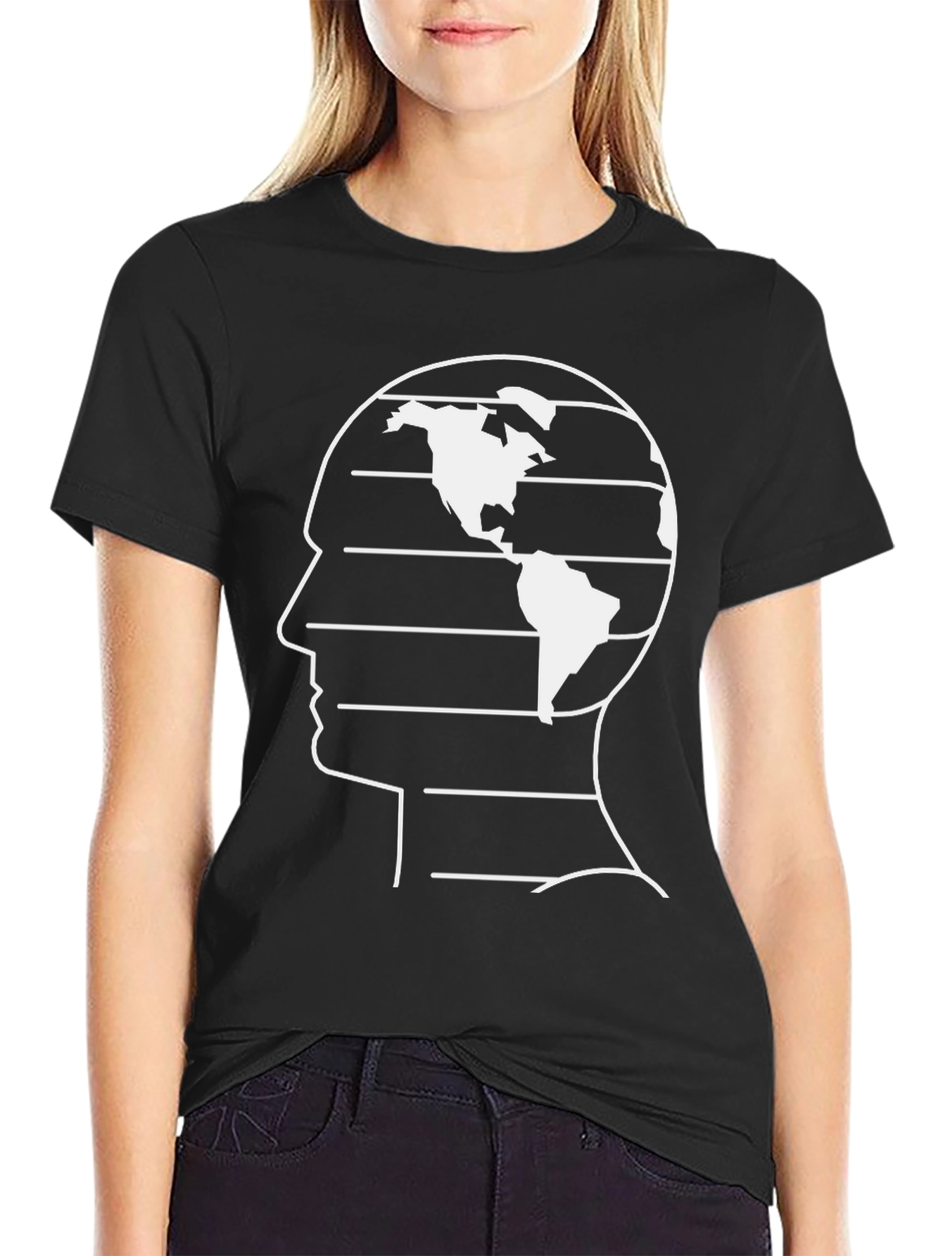 Global Thinker Black Graphic Tee