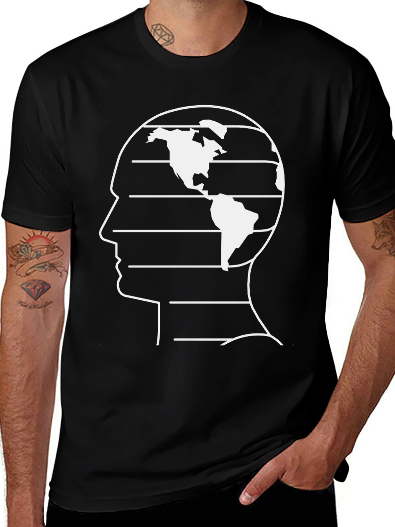 Global Thinker Black Graphic Tee