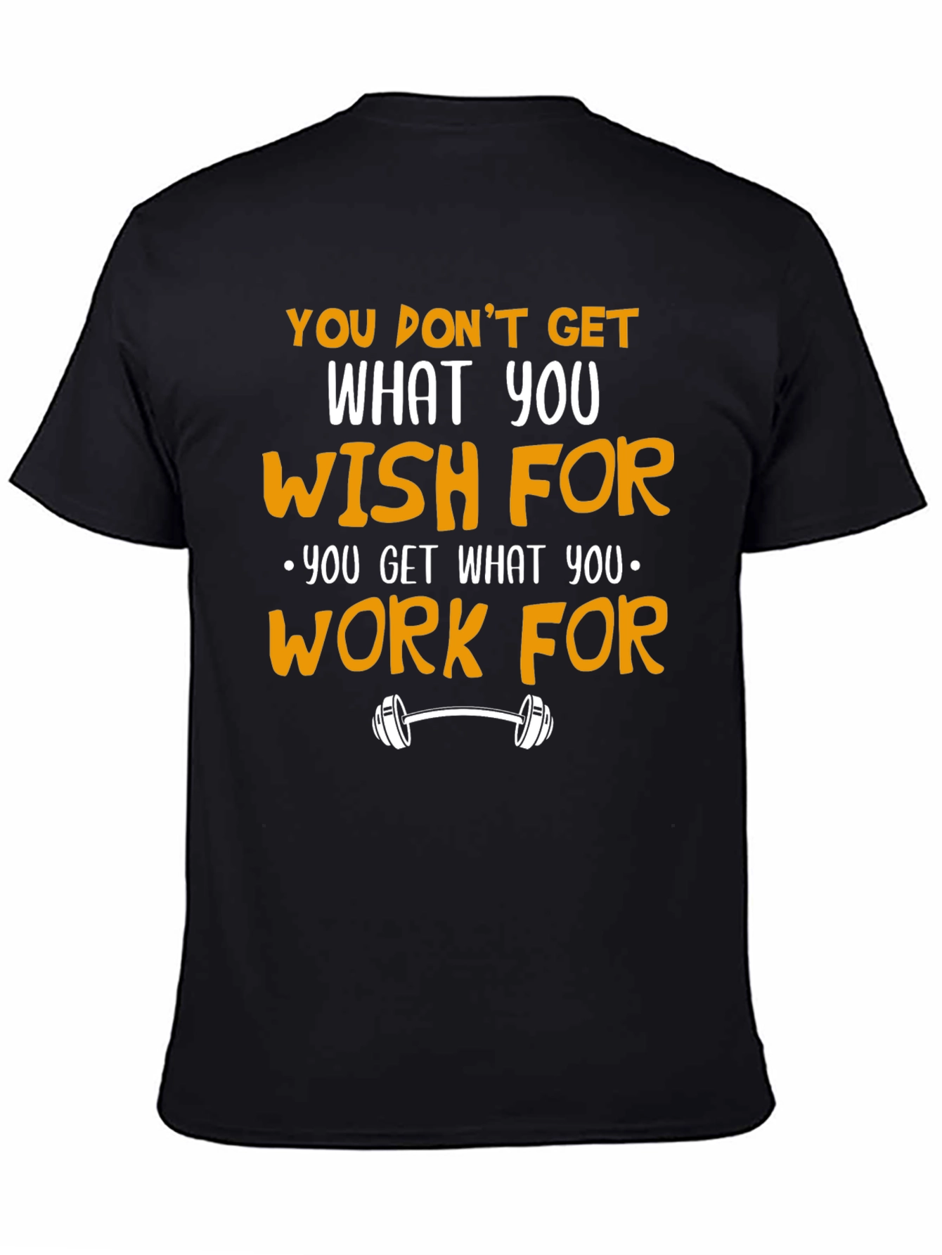 Motivational Workout Graphic T-Shirt - Black