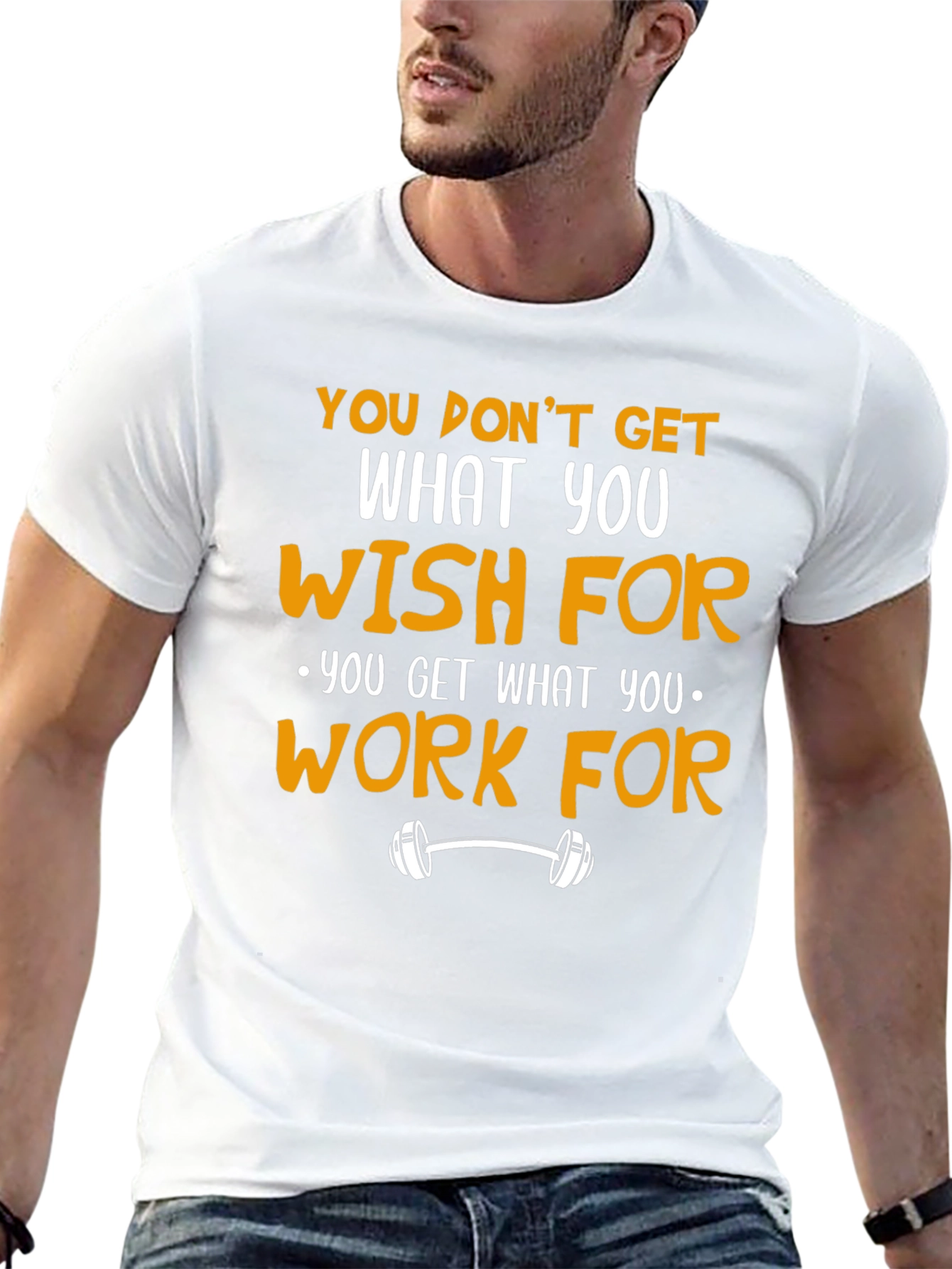 Motivational Workout Graphic T-Shirt - Black
