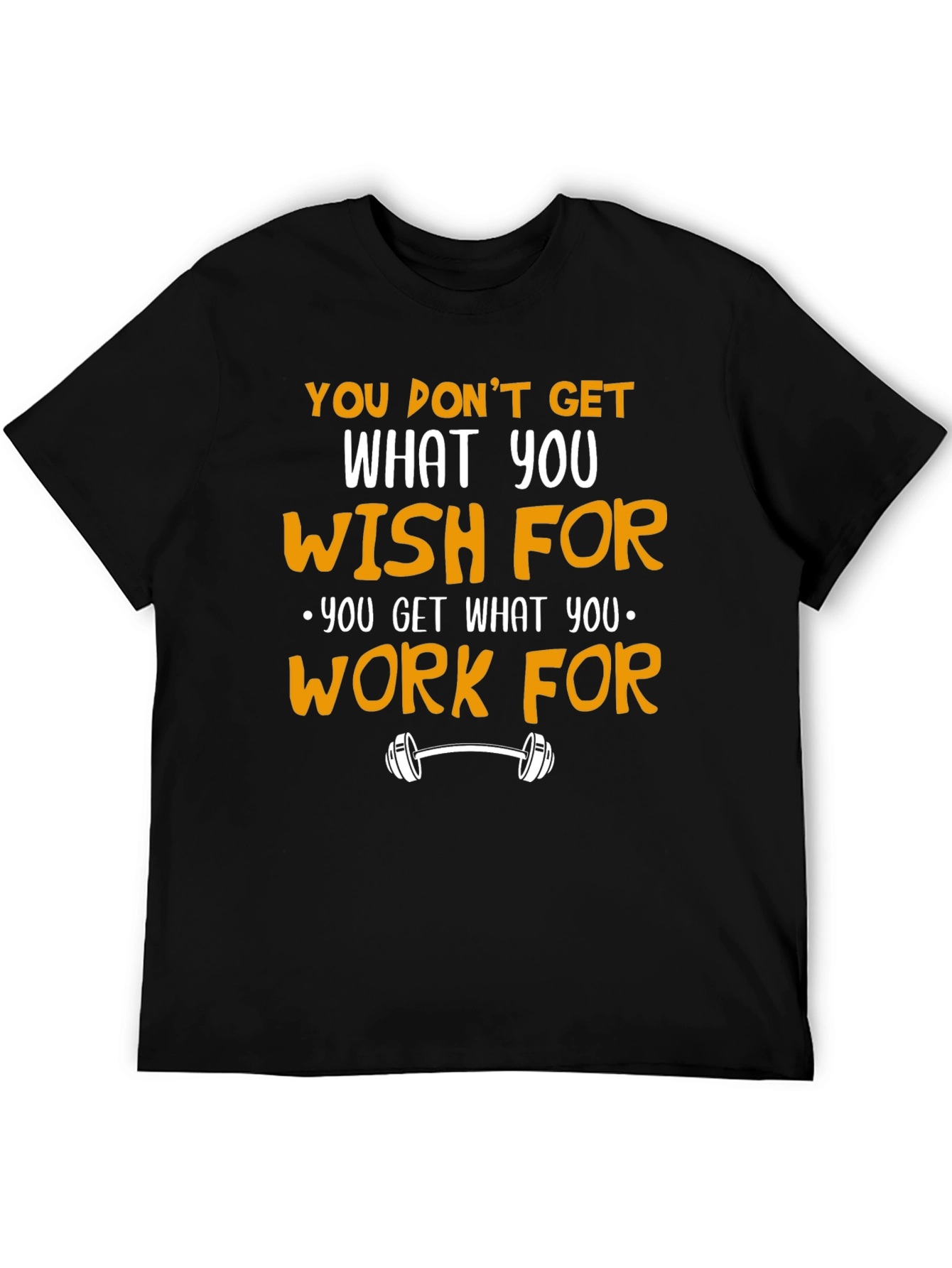 Motivational Workout Graphic T-Shirt - Black