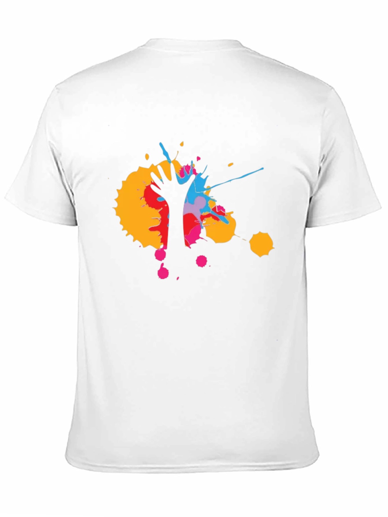 Abstract Hand Print Mens Black T-Shirt