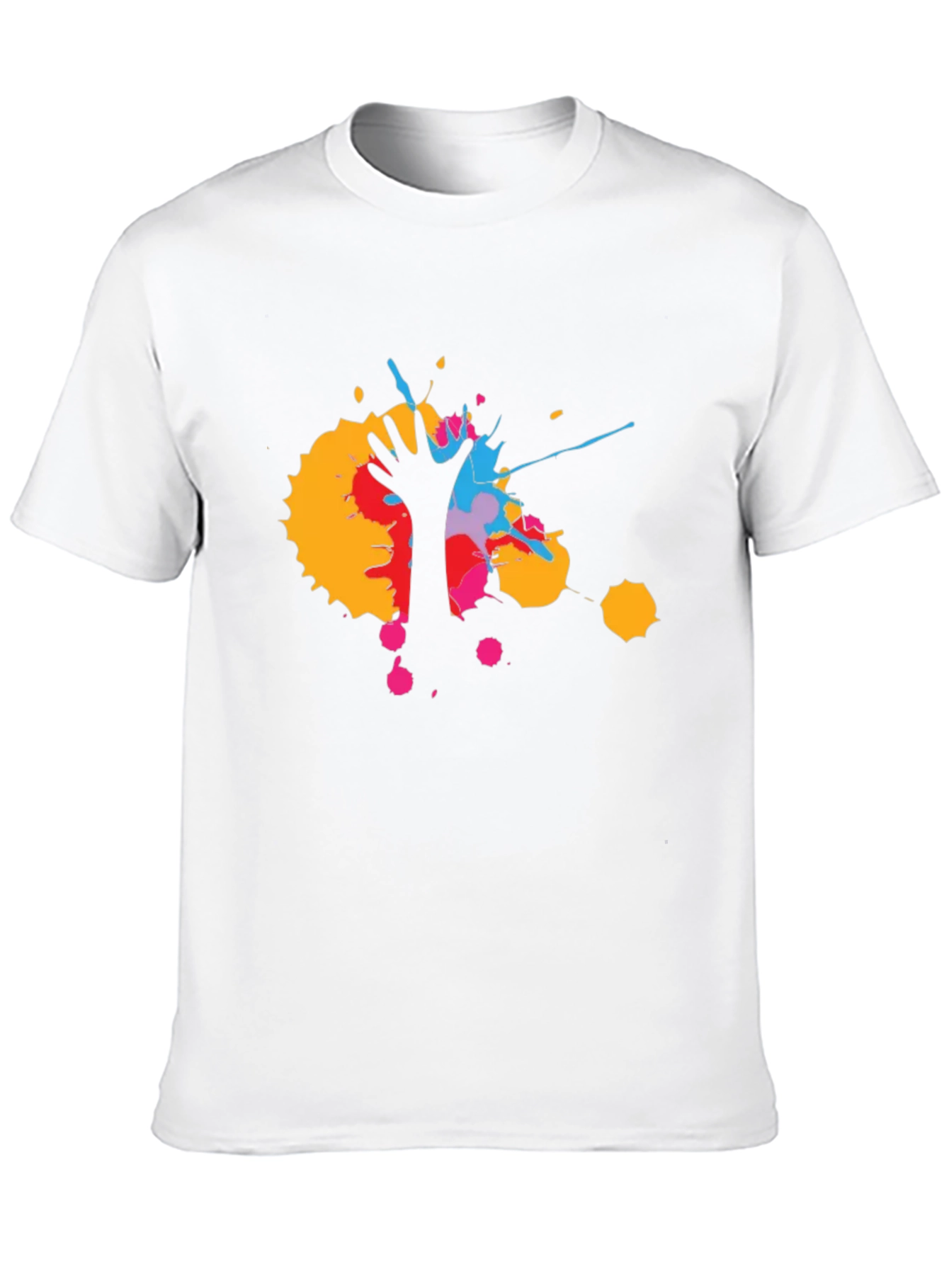 Abstract Hand Print Mens Black T-Shirt