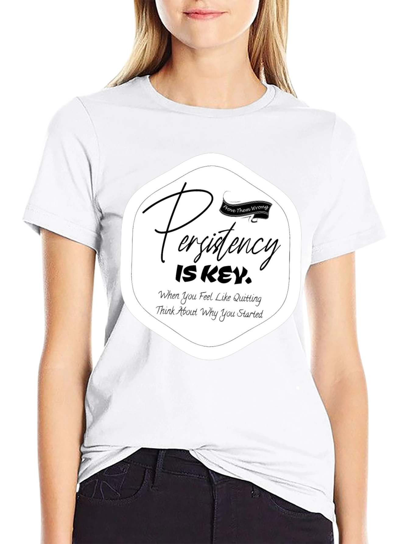 Persistency is Key Black T-Shirt - Motivational Apparel