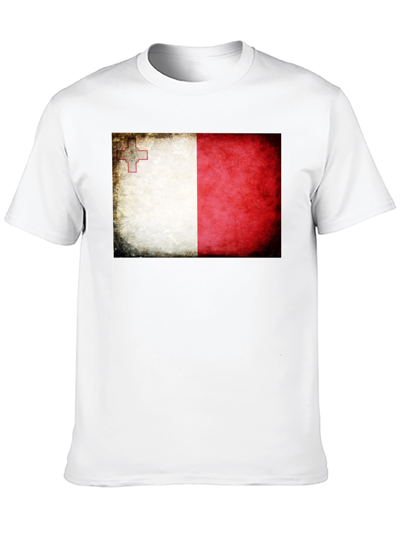 Malta Flag T-Shirt - Distressed Look