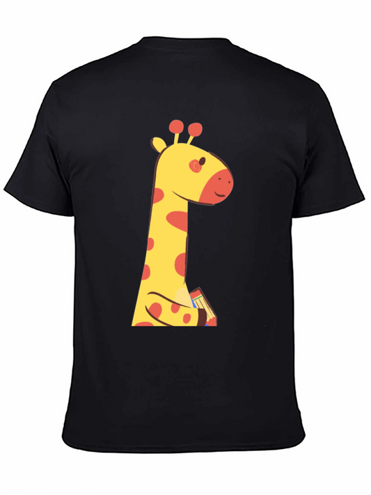 Cute Giraffe Cartoon Graphic T-Shirt