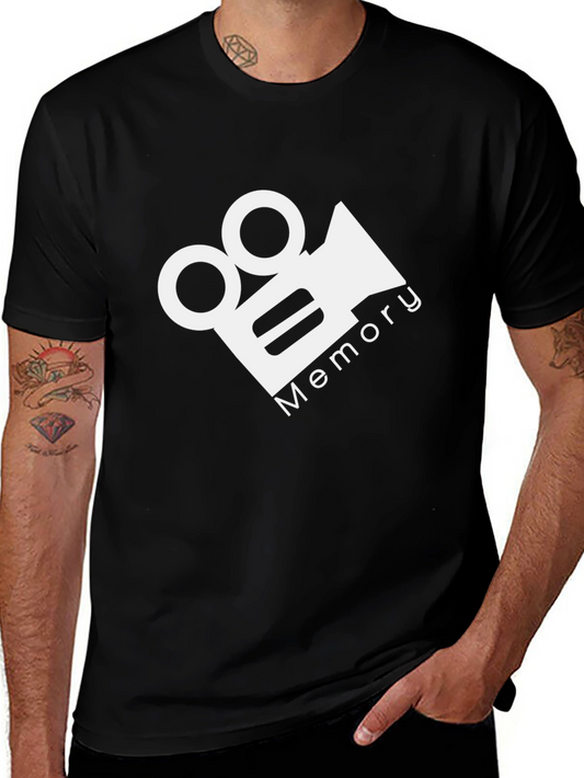 Memory Film Camera Graphic Black T-Shirt