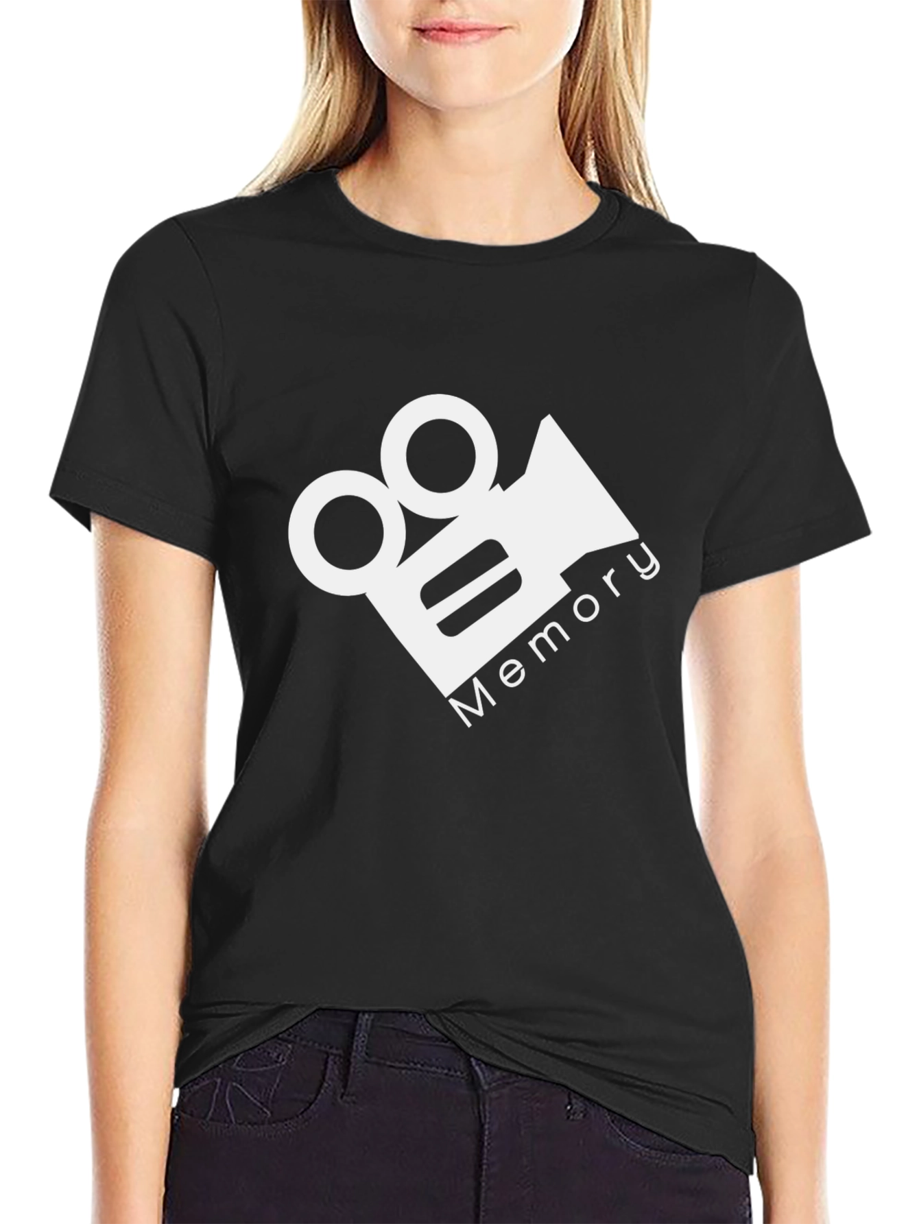 Memory Film Camera Graphic Black T-Shirt