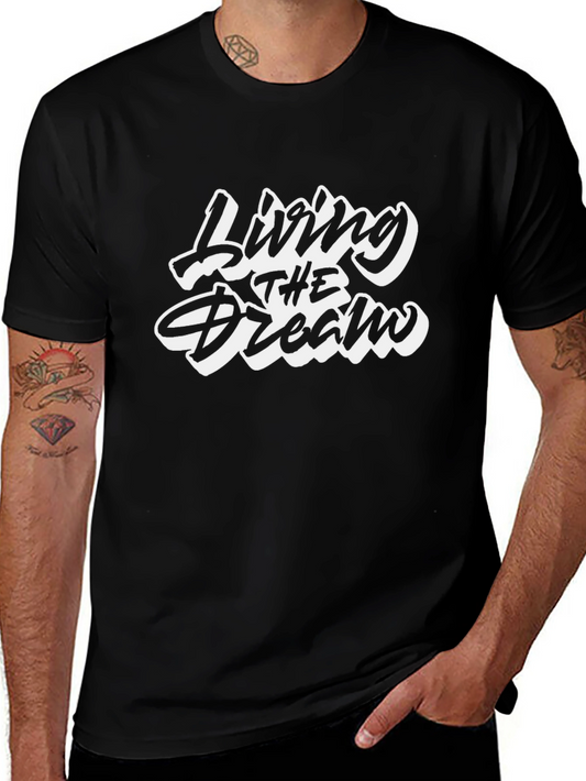 Living the Dream Black Graphic T-Shirt