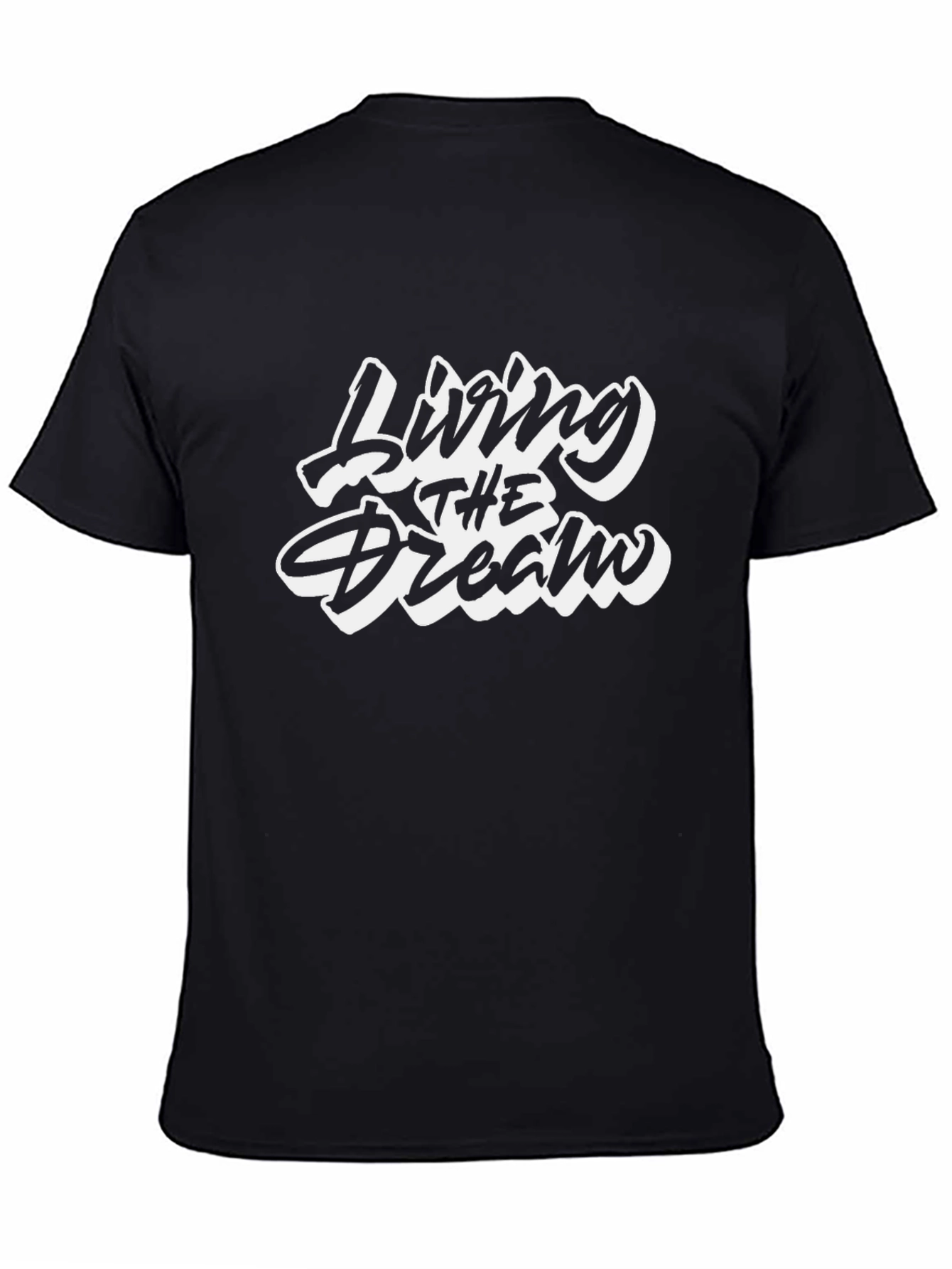Living the Dream Black Graphic T-Shirt