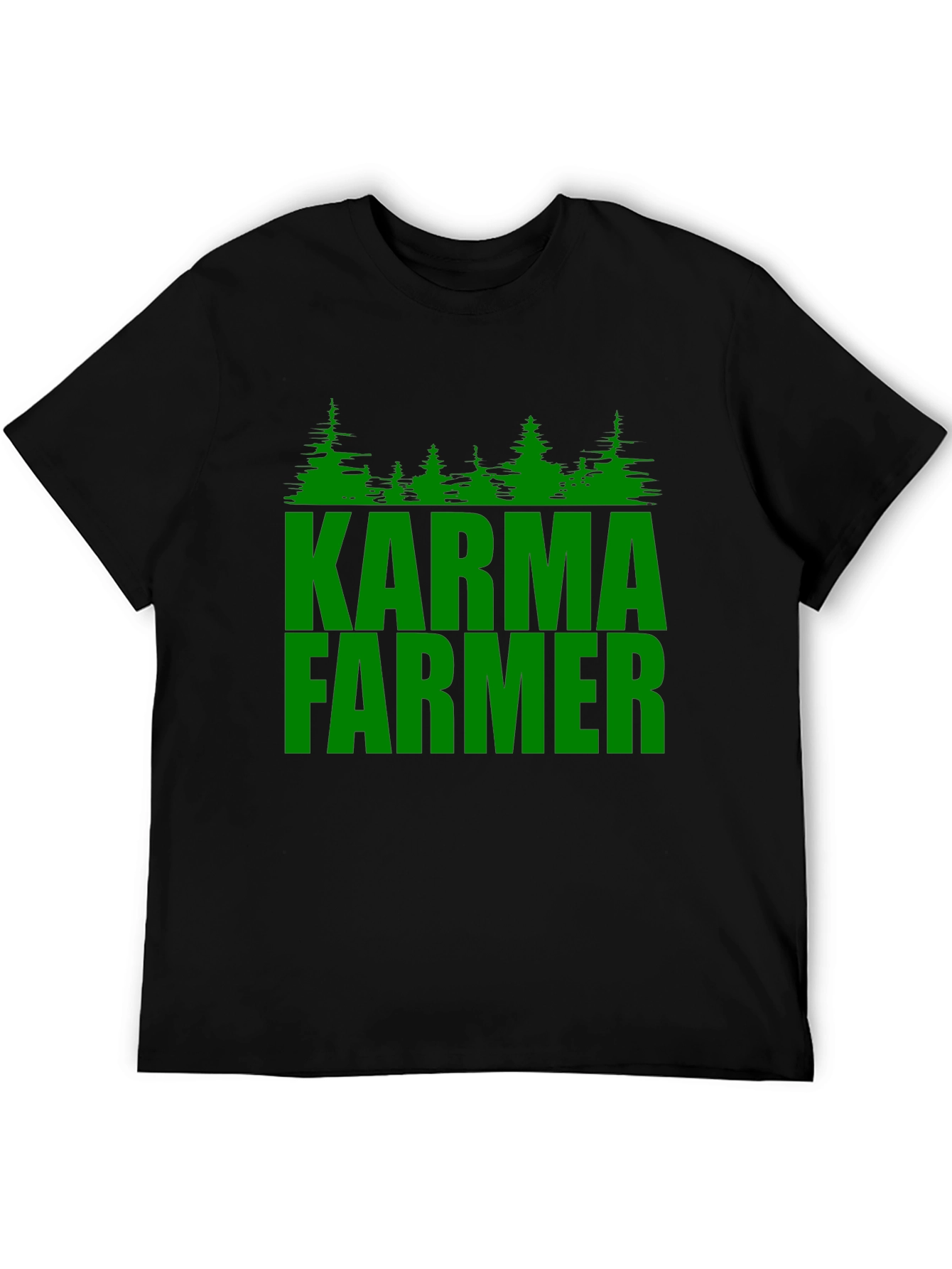 Karma Farmer Graphic Tee - Black Cotton T-Shirt