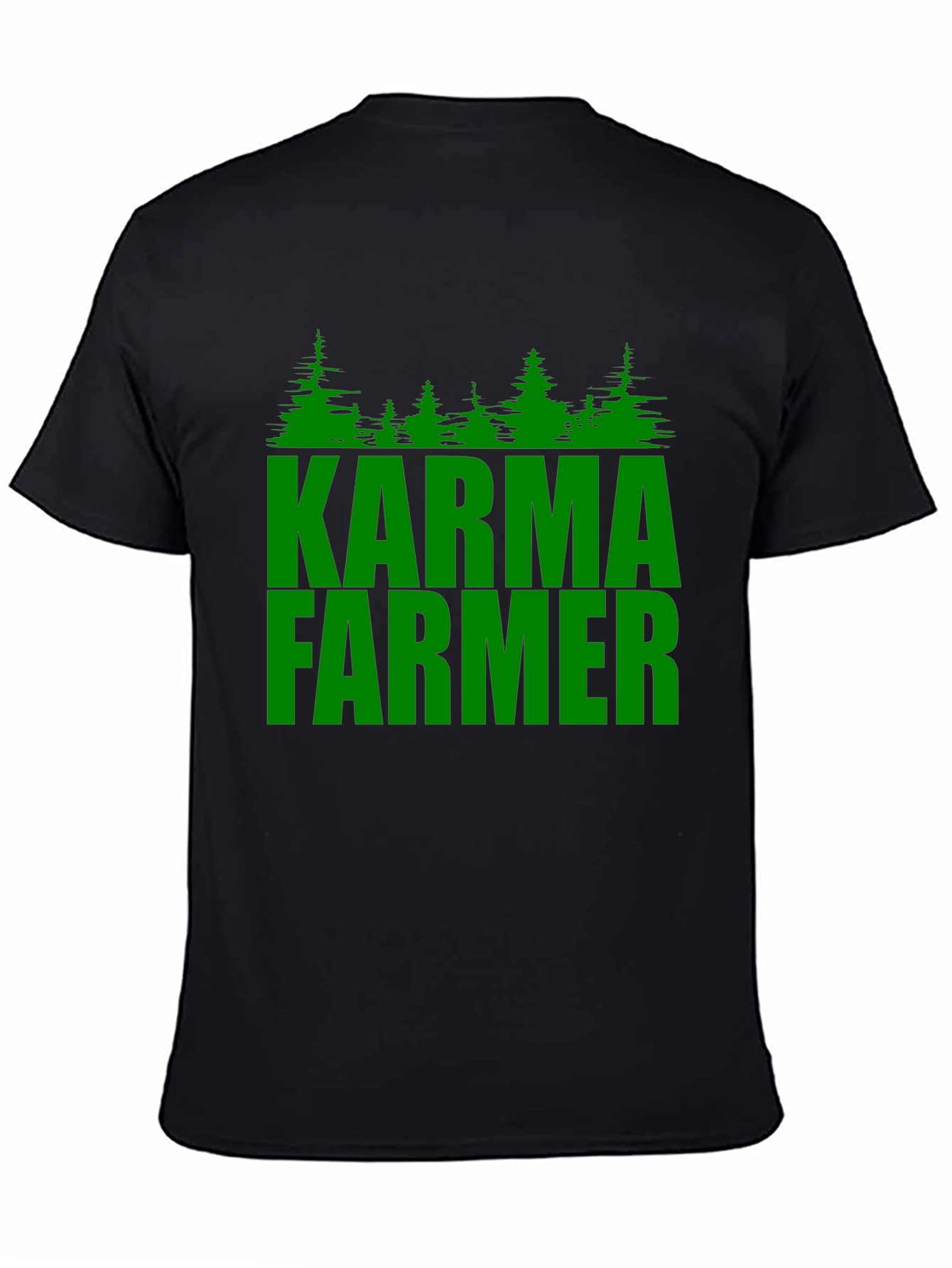 Karma Farmer Graphic Tee - Black Cotton T-Shirt