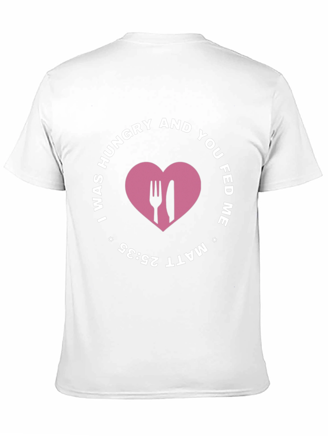 I Was Hungry T-Shirt - Matthew 25:35 Black Tee