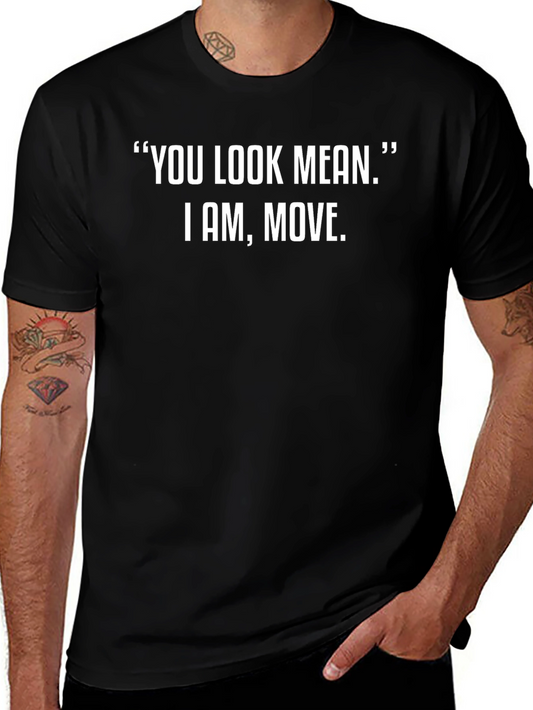 Mean Look Graphic Tee - Mens Black T-Shirt
