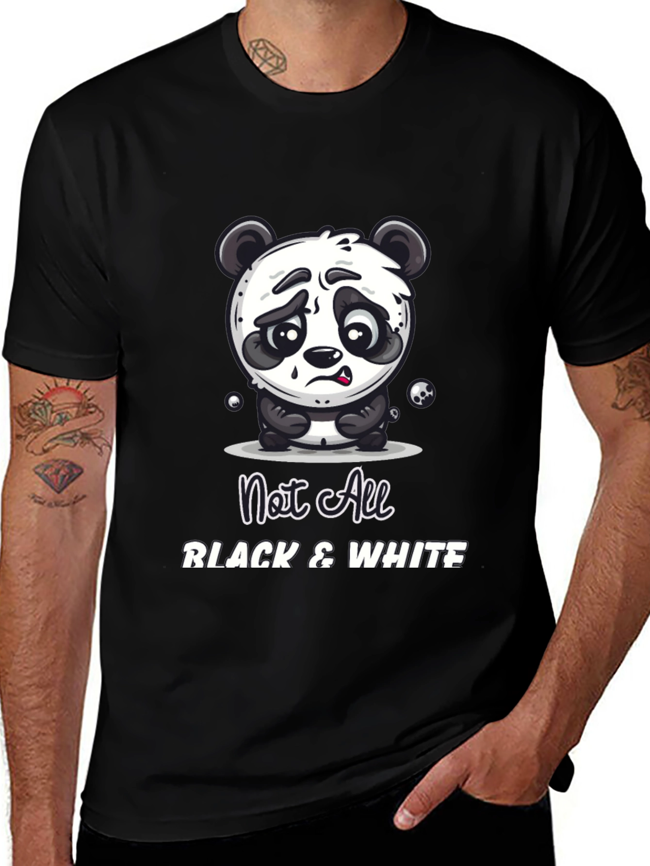 Not All Black and White Panda T-Shirt