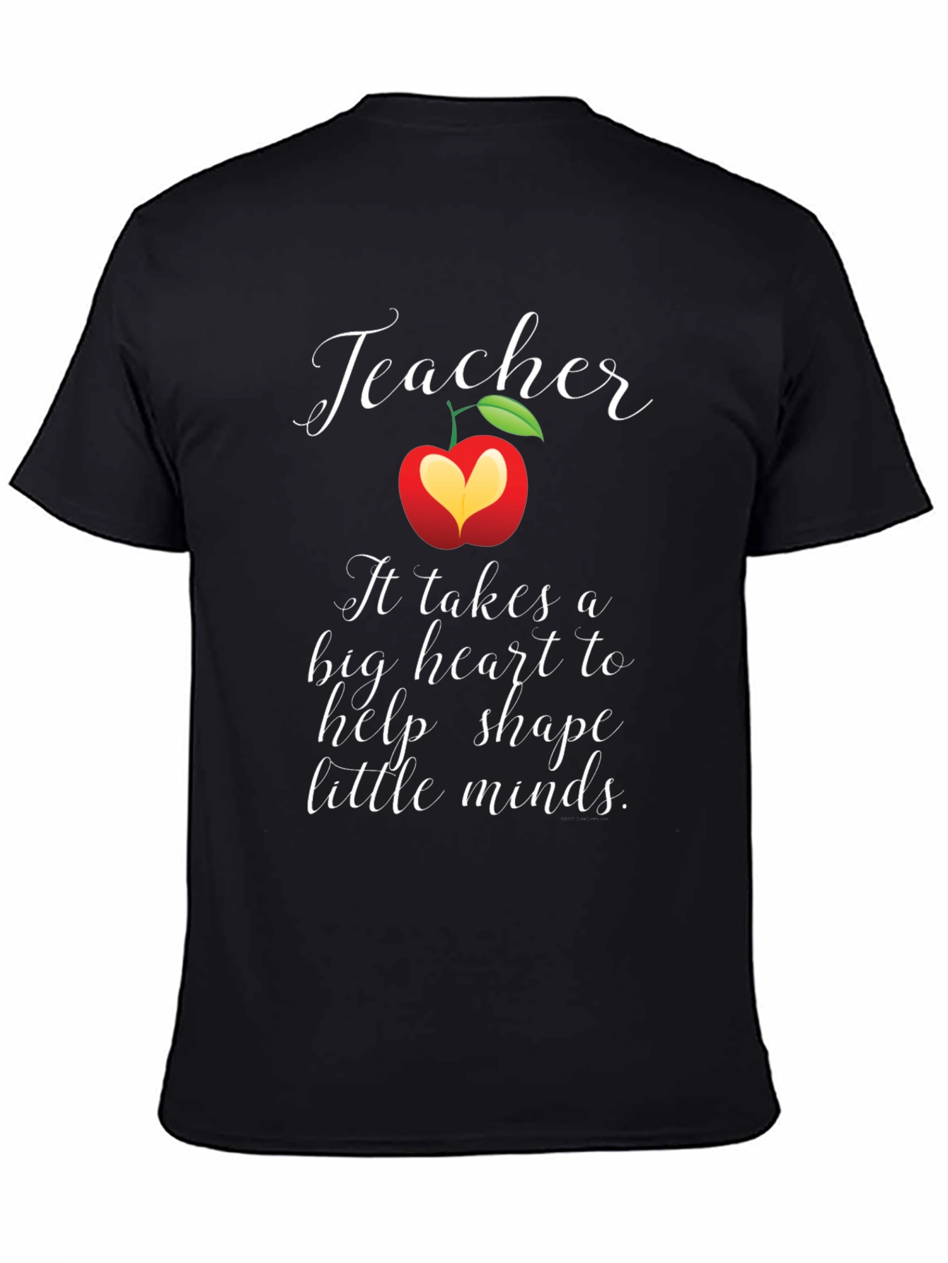 Teacher Heart Apple Graphic T-Shirt