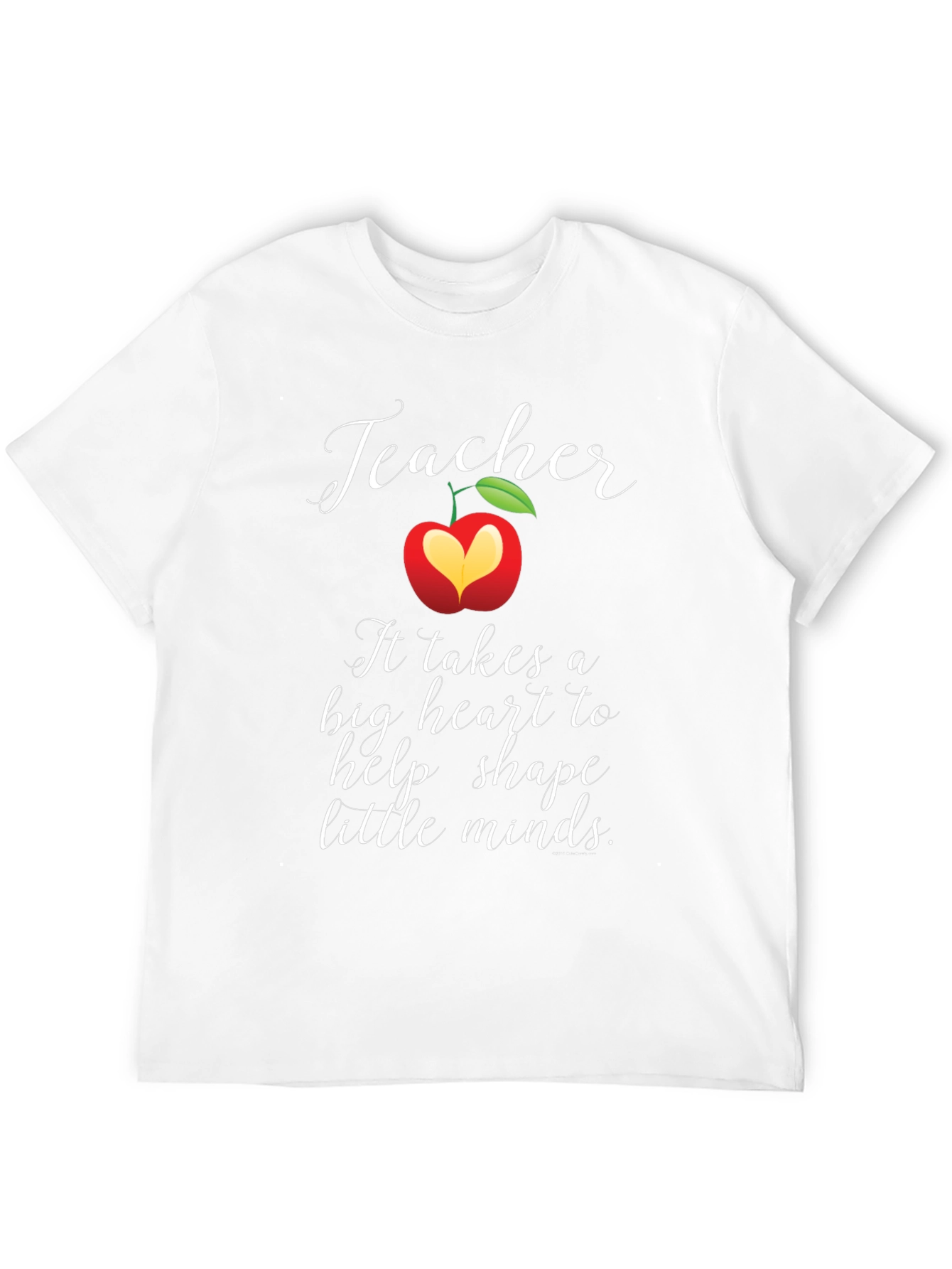Teacher Heart Apple Graphic T-Shirt