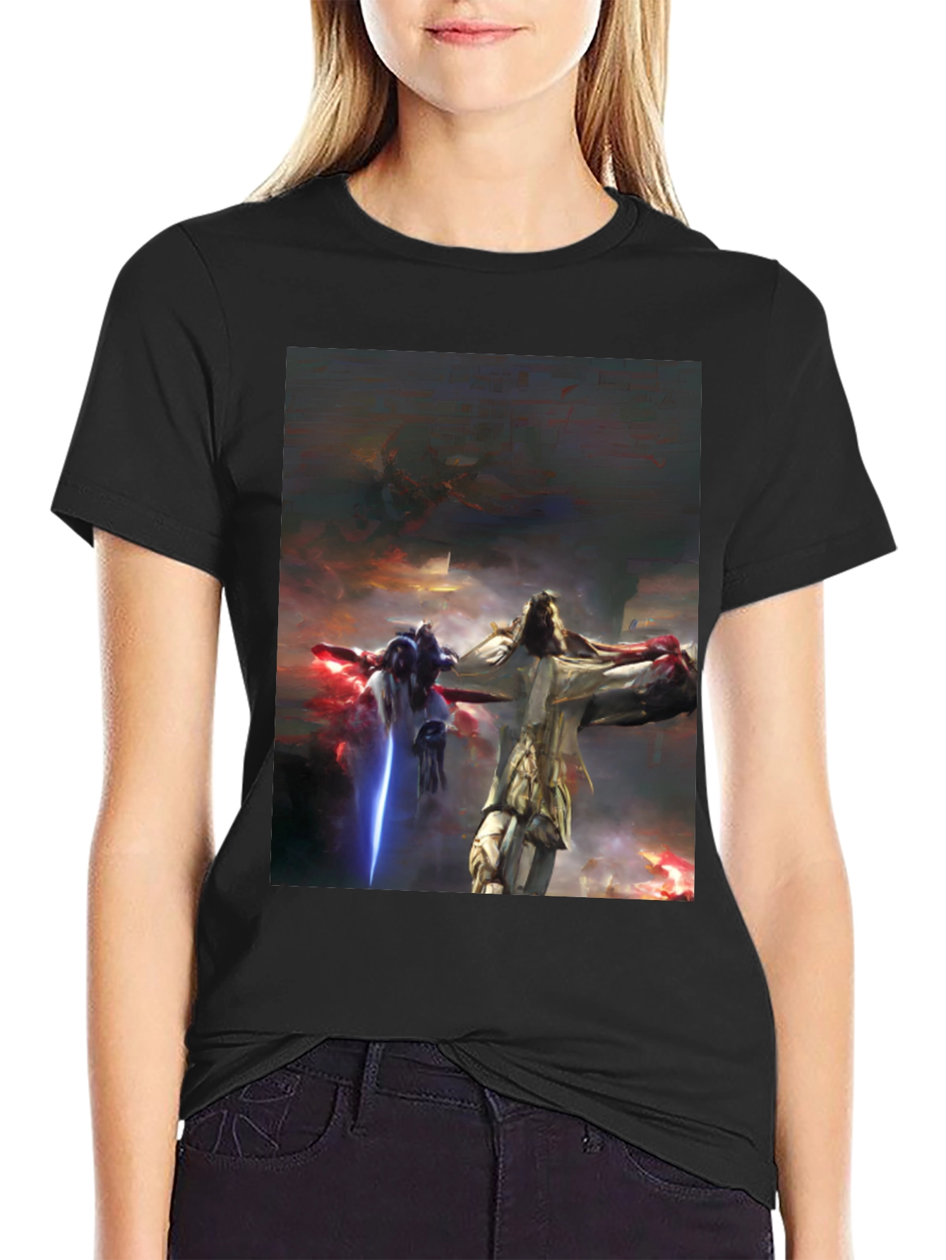Sci-Fi Warrior T-Shirt - Black