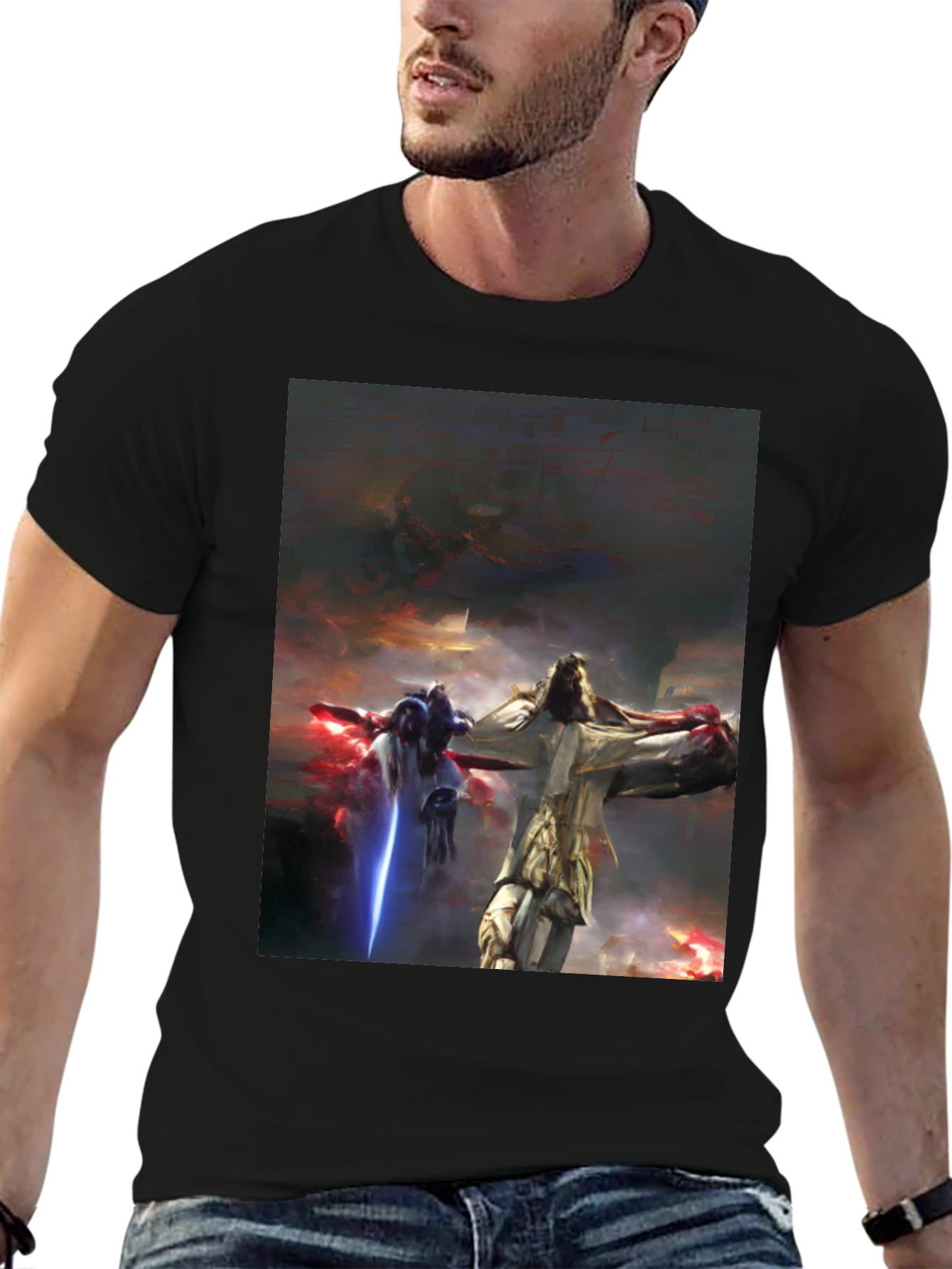 Sci-Fi Warrior T-Shirt - Black