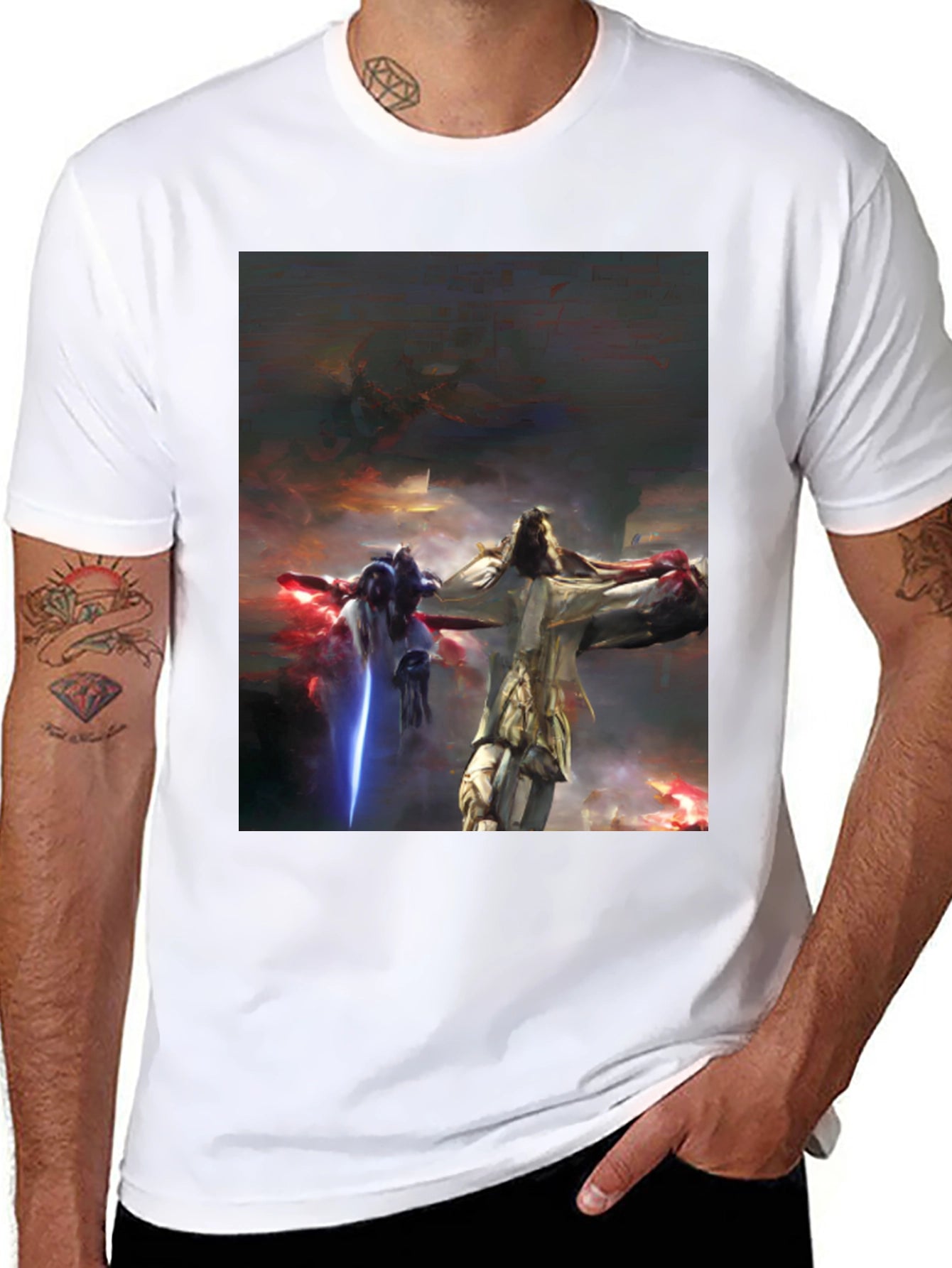 Sci-Fi Warrior T-Shirt - Black