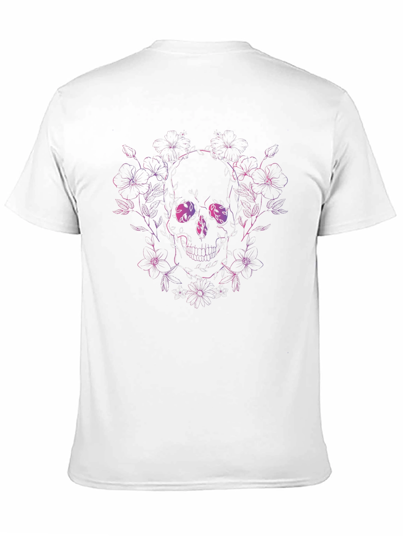 Floral Skull Graphic Tee - Unique Design