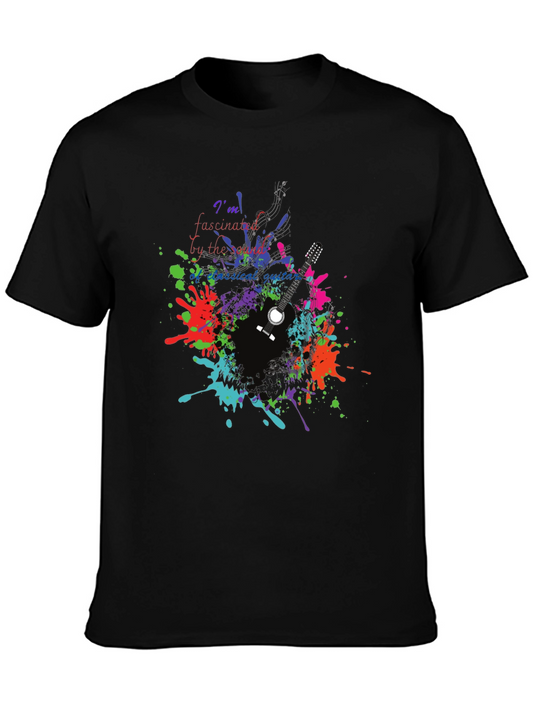 Fascinated Guitar Tee - Vibrant Music Lover Shirt