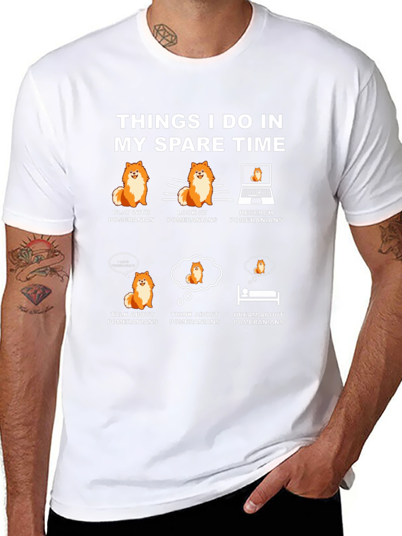 Pomeranian Lover T-Shirt: My Spare Time Hobbies