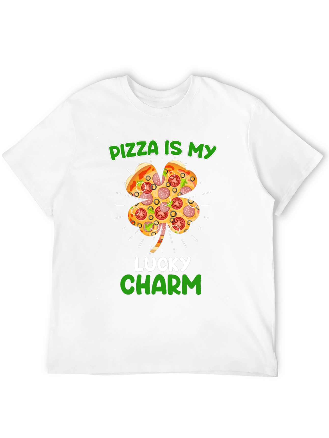 Pizza Lucky Charm St. Patricks Day Graphic T-Shirt
