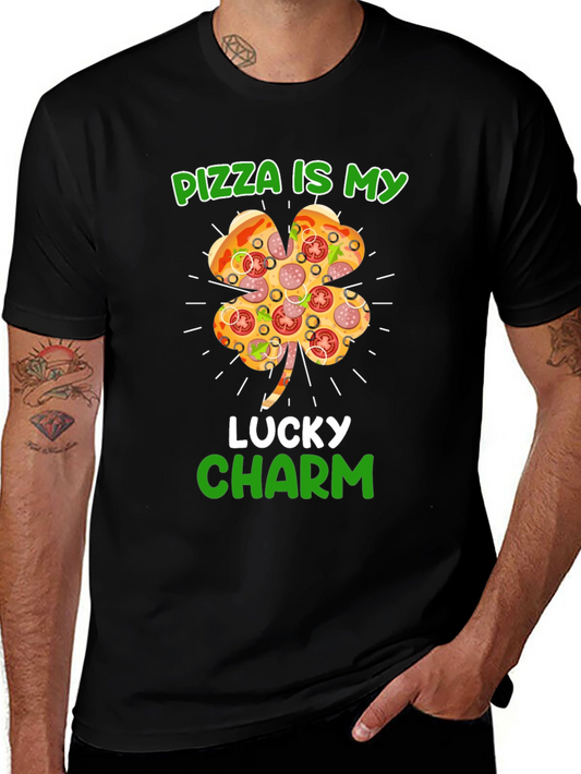 Pizza Lucky Charm St. Patricks Day Graphic T-Shirt
