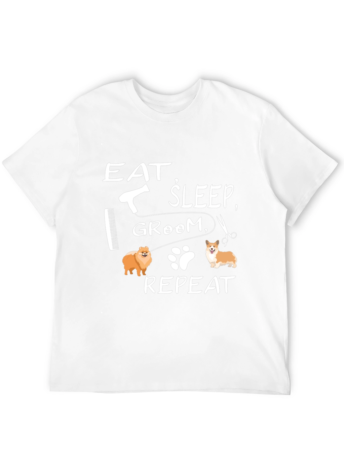 Eat Sleep Groom Repeat Dog Lover T-Shirt