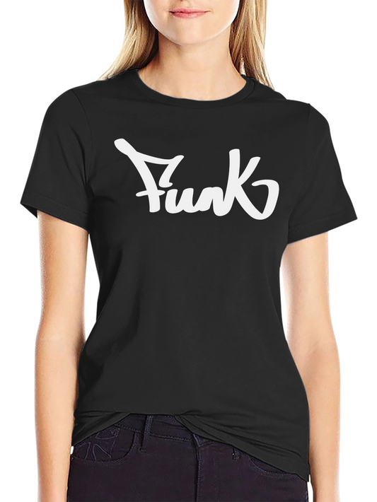 Funk T-Shirt - Black Cotton Tee with White Print