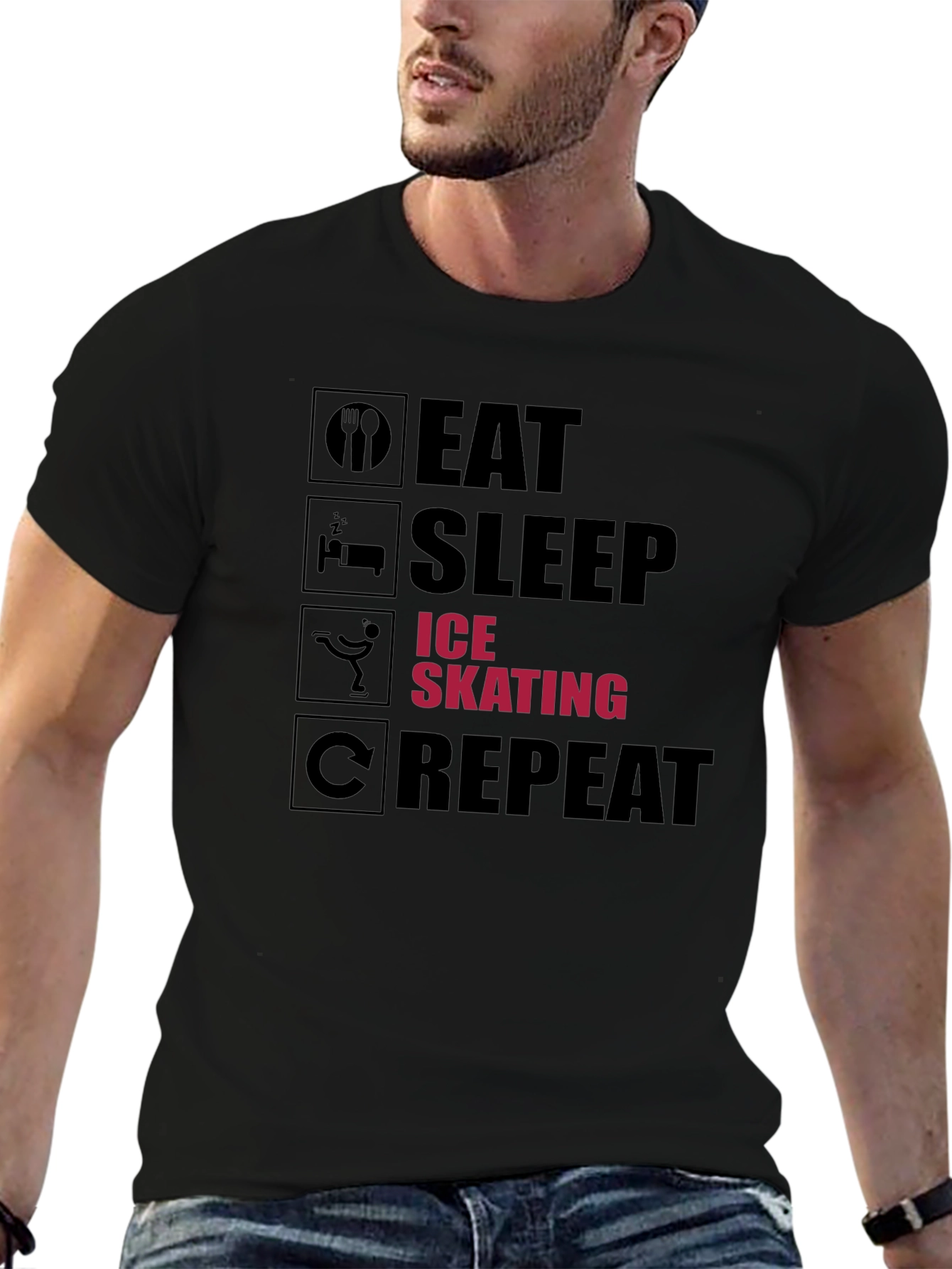 Eat Sleep Ice Skating Repeat T-Shirt