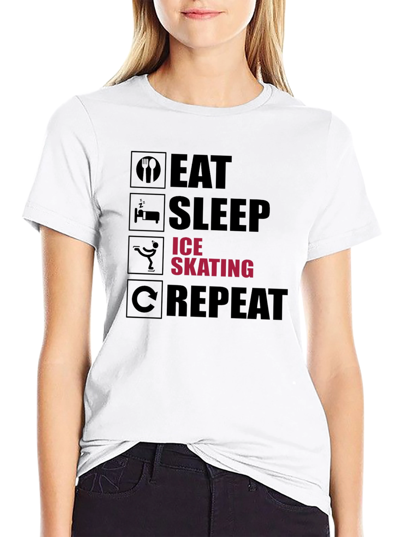 Eat Sleep Ice Skating Repeat T-Shirt