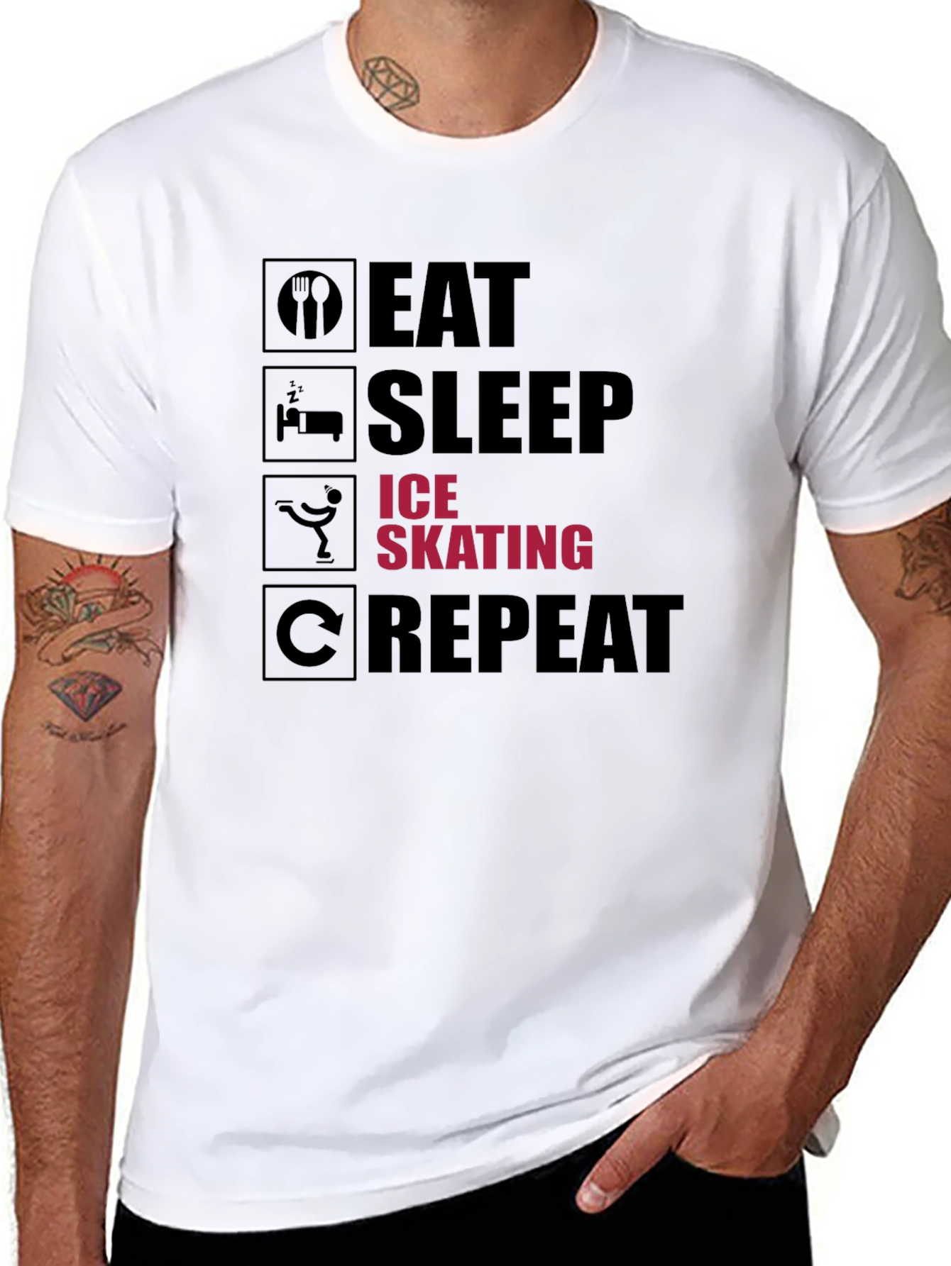Eat Sleep Ice Skating Repeat T-Shirt