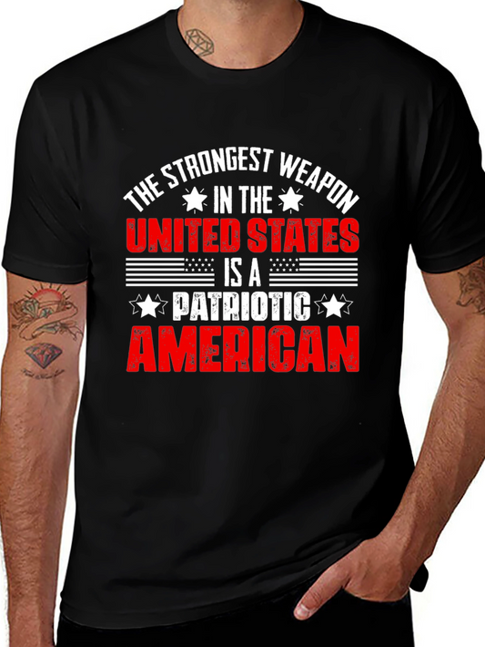 Patriotic American T-Shirt: Strongest Weapon USA