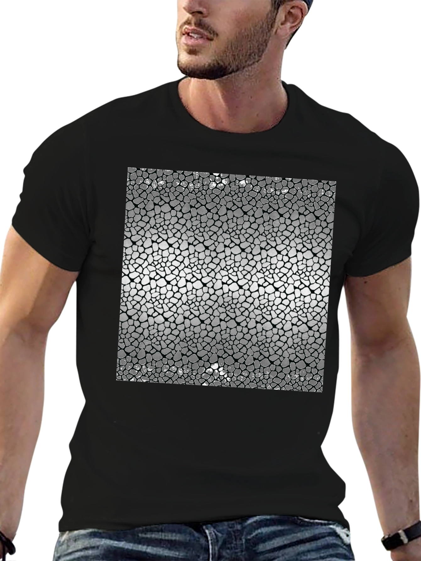 Abstract Mosaic Design T-Shirt