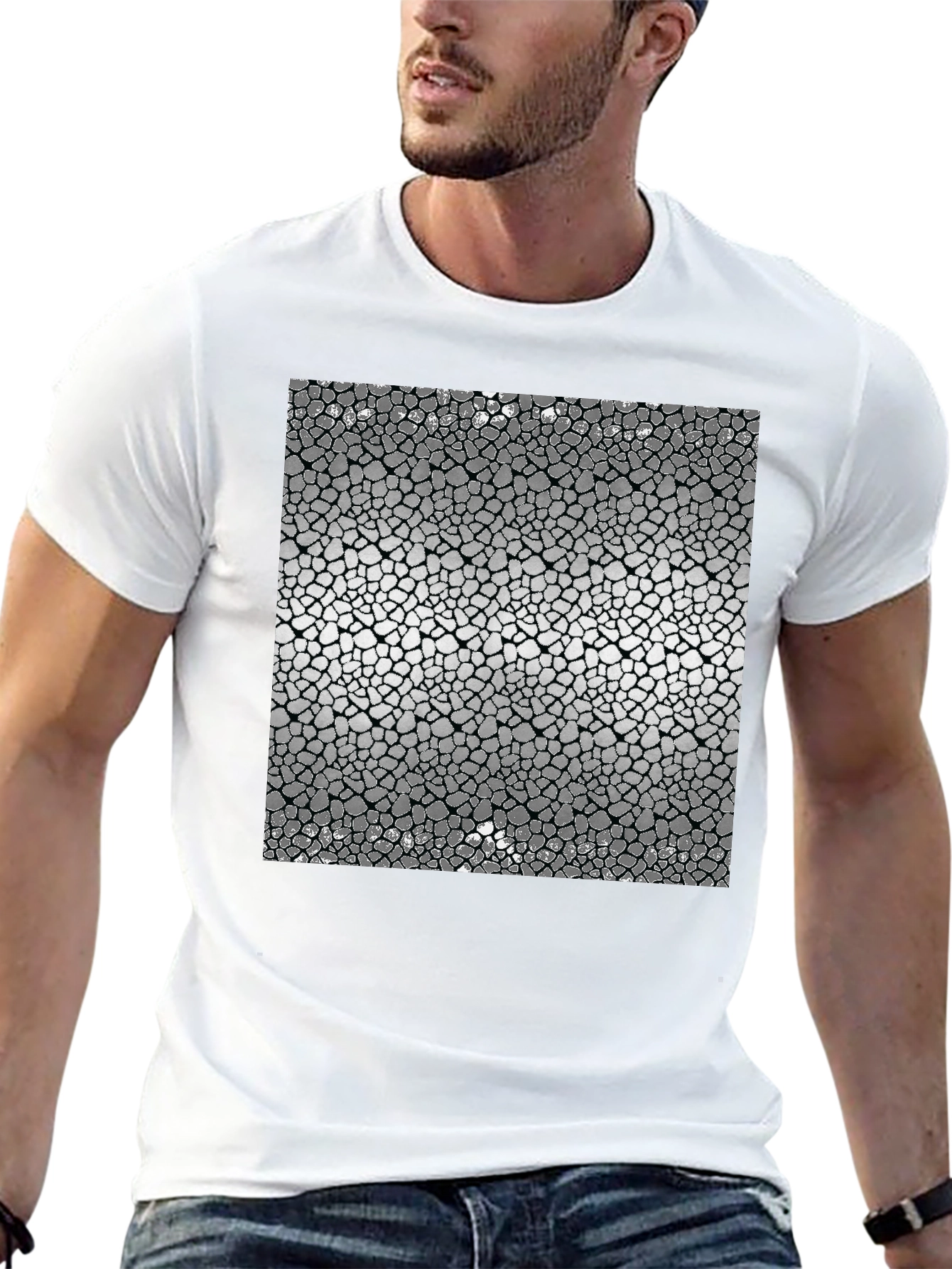 Abstract Mosaic Design T-Shirt