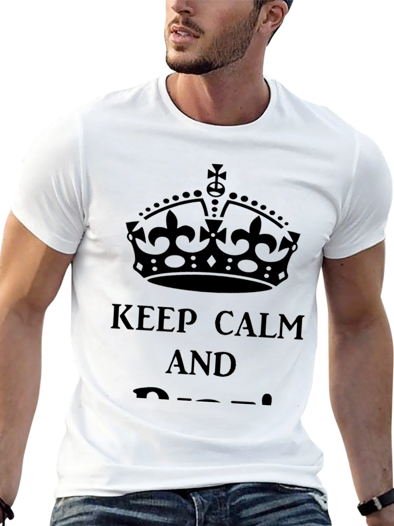Keep Calm Graphic Tee - Black