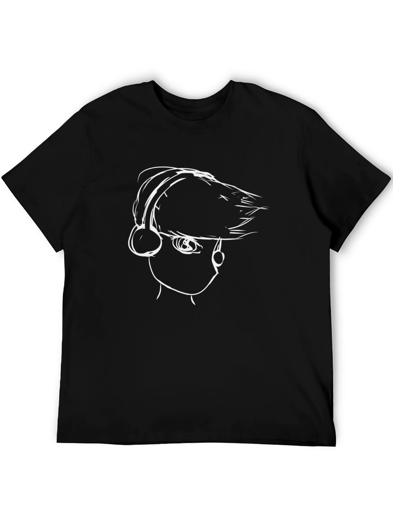 Cool Cartoon Graphic Print Black T-Shirt